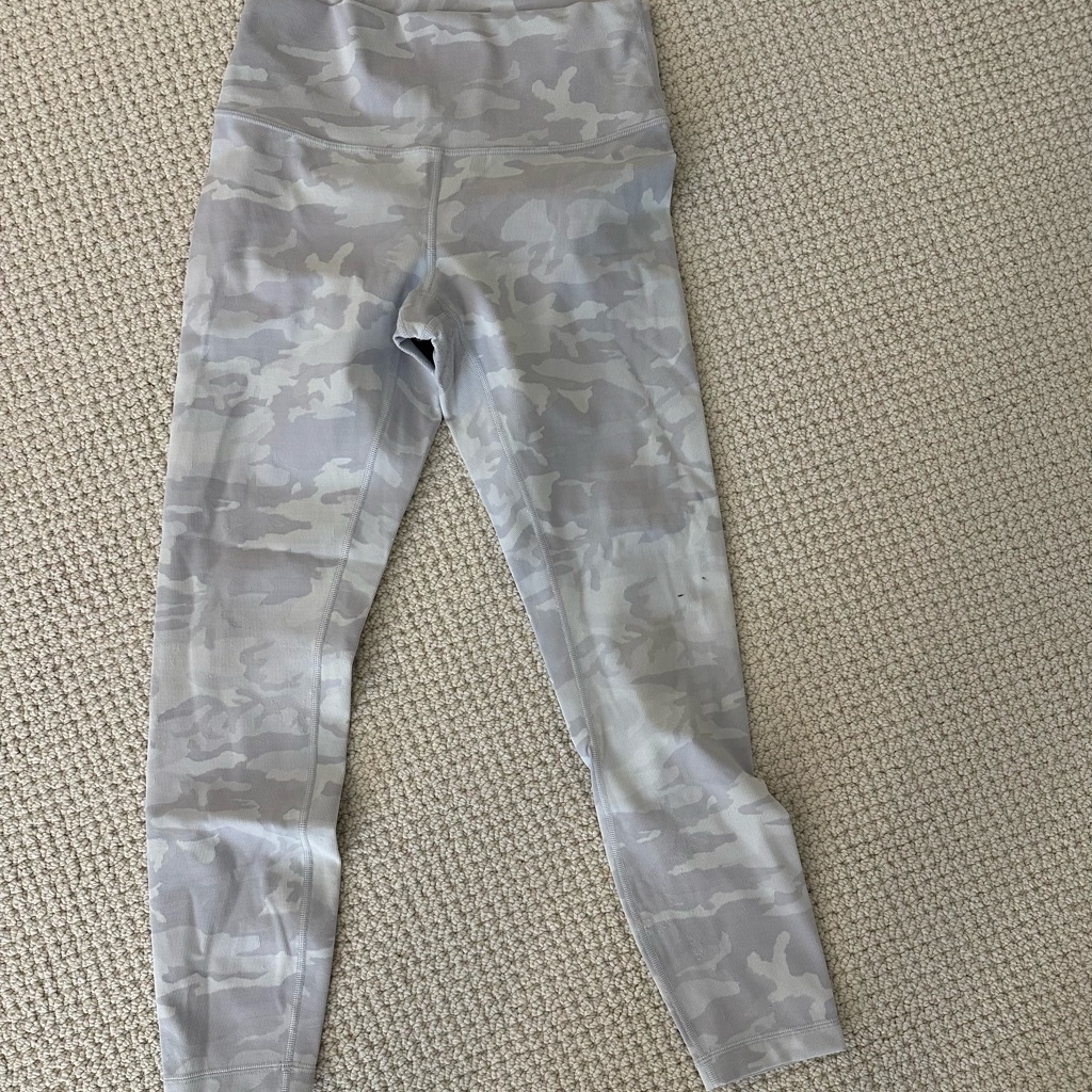 Lululemon White Camouflage Leggings
